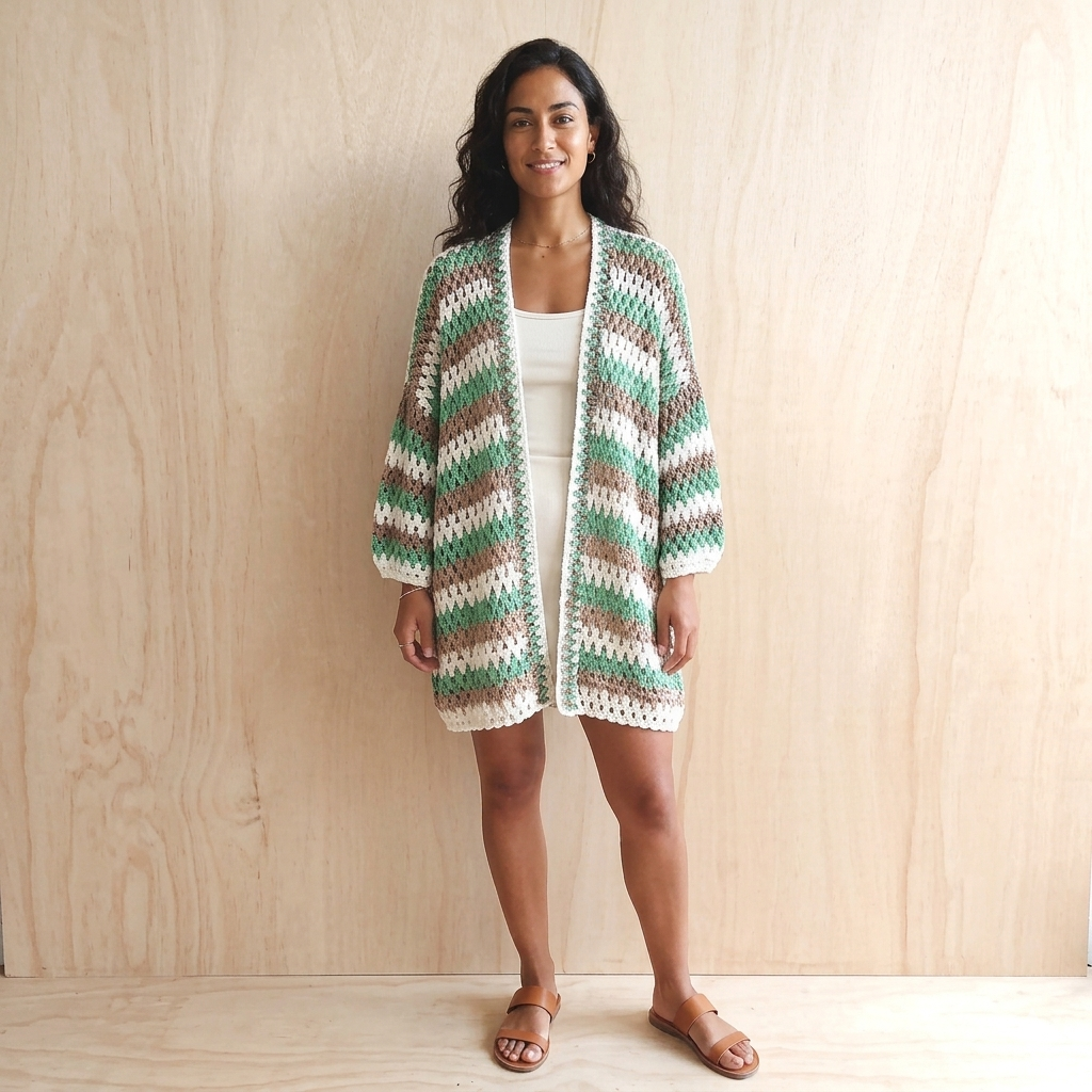 Crochet Cotton Summer Cardigan 67142