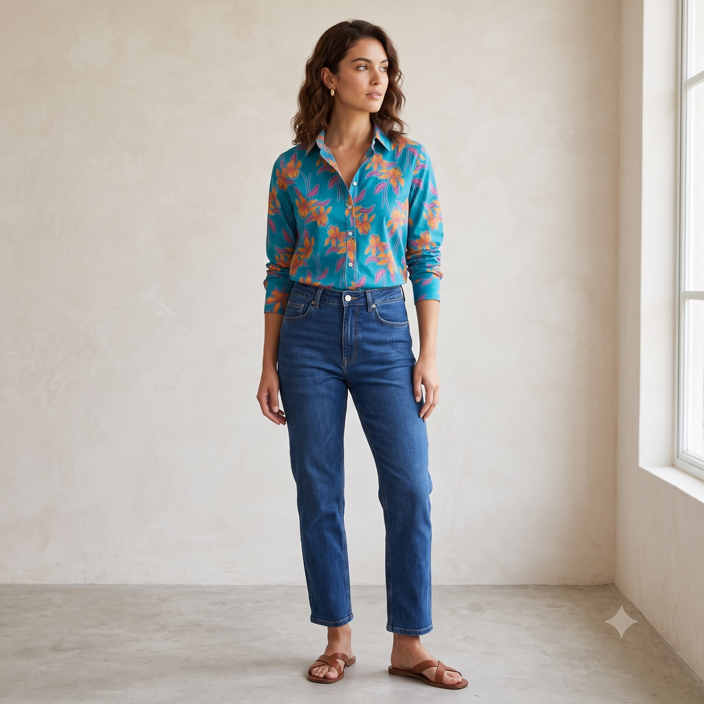 Palme Cotton Shirt - Vert Fonce - 65987