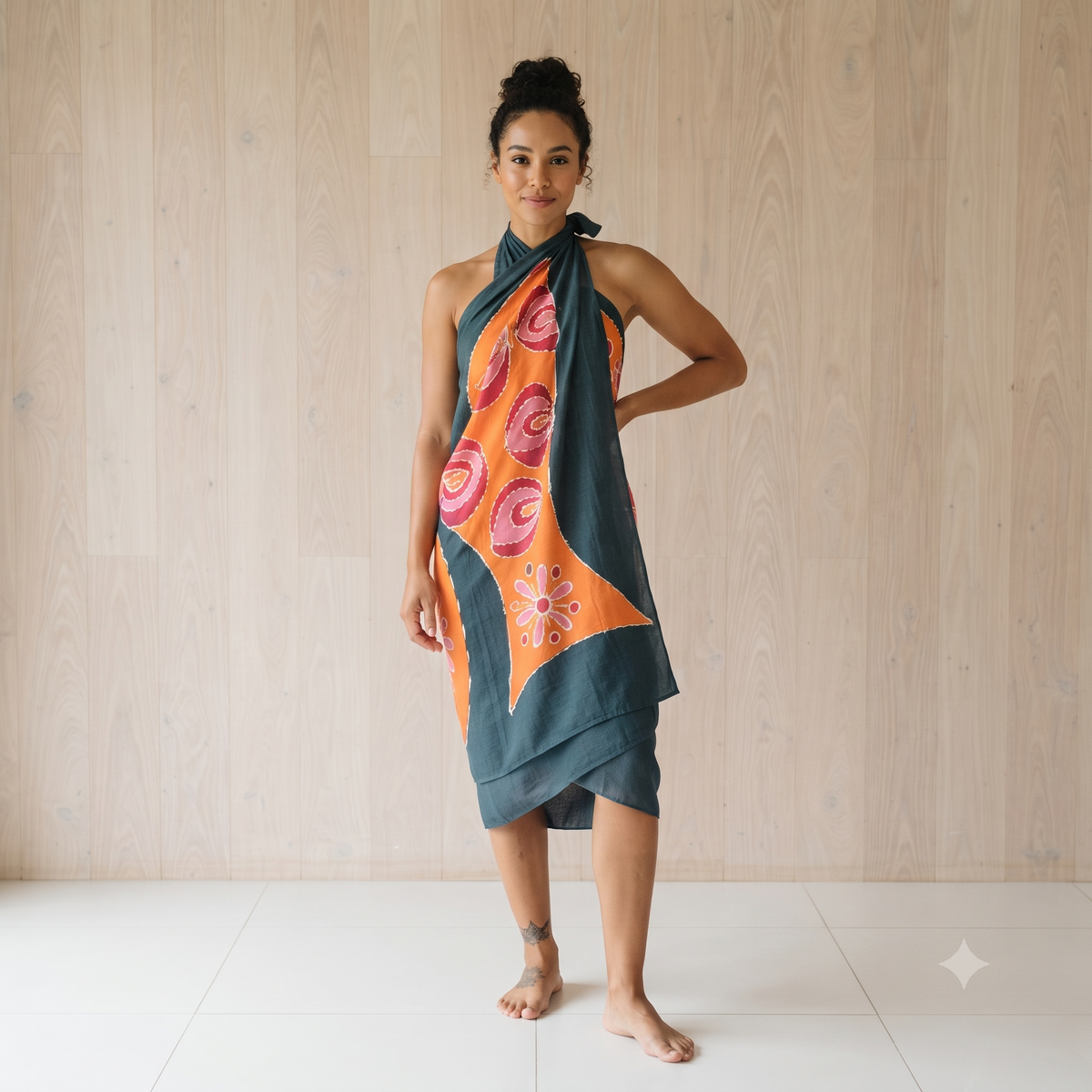 PRE-ORDER - Hand Painted Viscose Sarong 66309