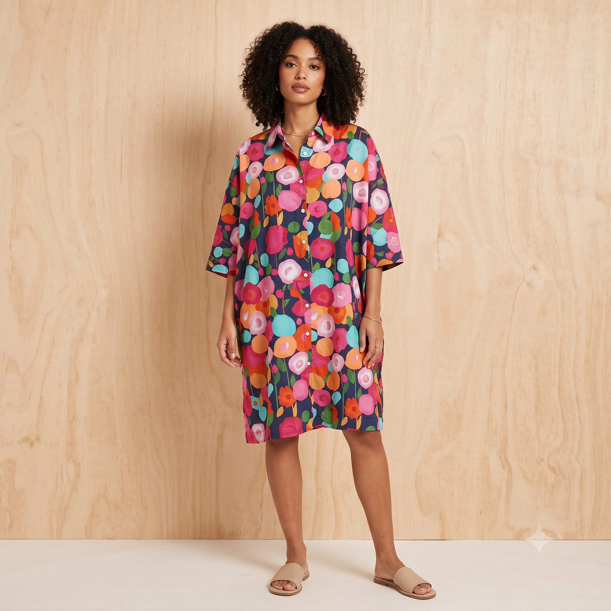 Dark Hues Pure Cotton Poppy Shirt 65949