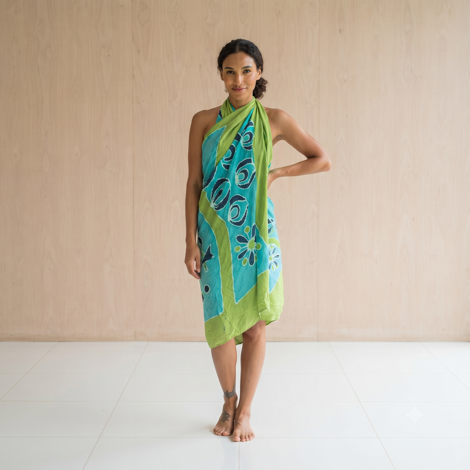 PRE-ORDER - Hand Painted Viscose Sarong 66309