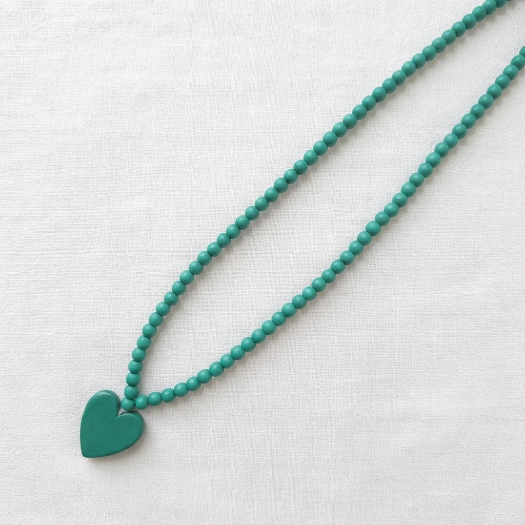 Long Beaded Heart Necklace N6-5896
