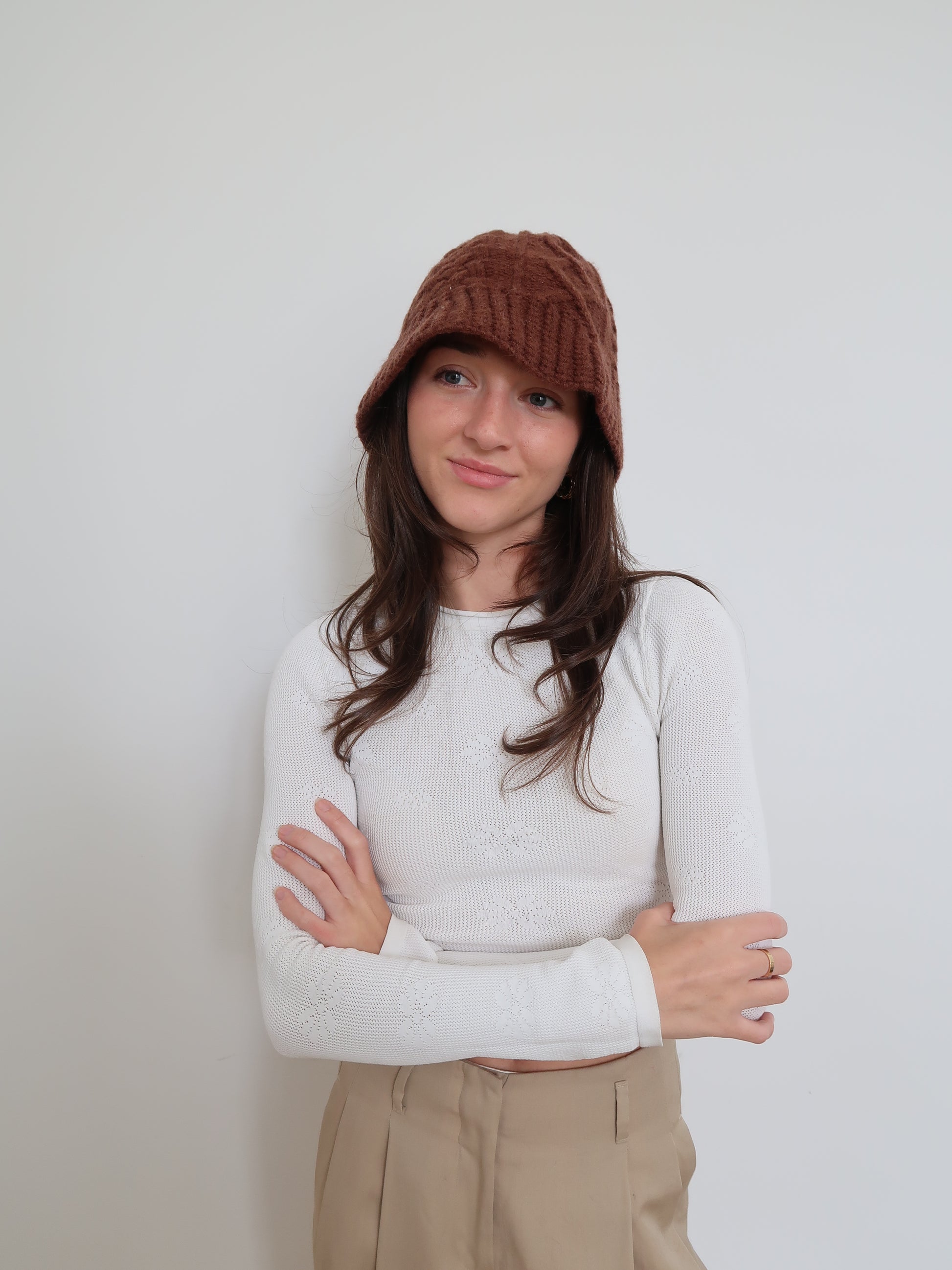 CABLE KNIT HAT - HT1756