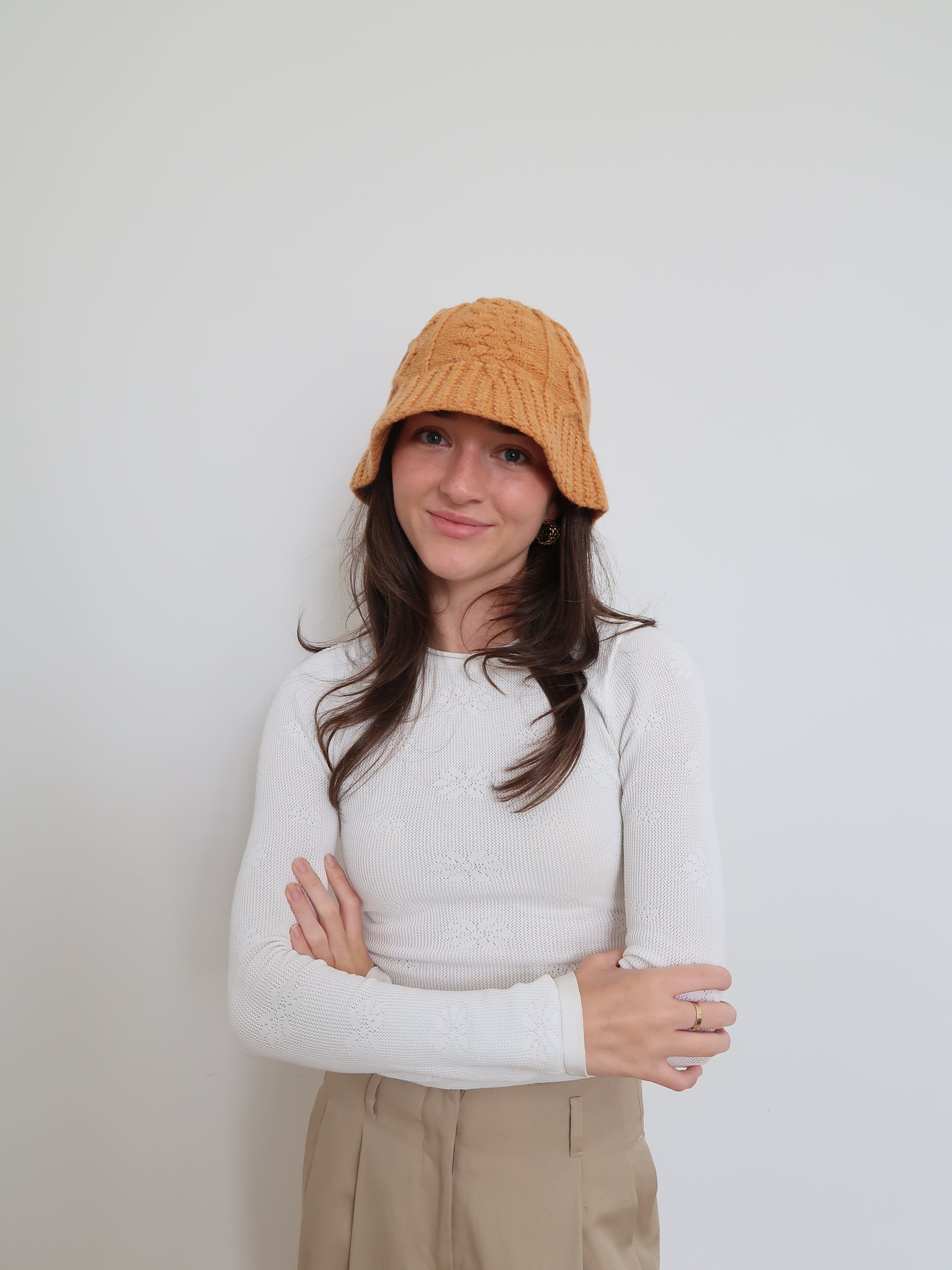 CABLE KNIT HAT - HT1756