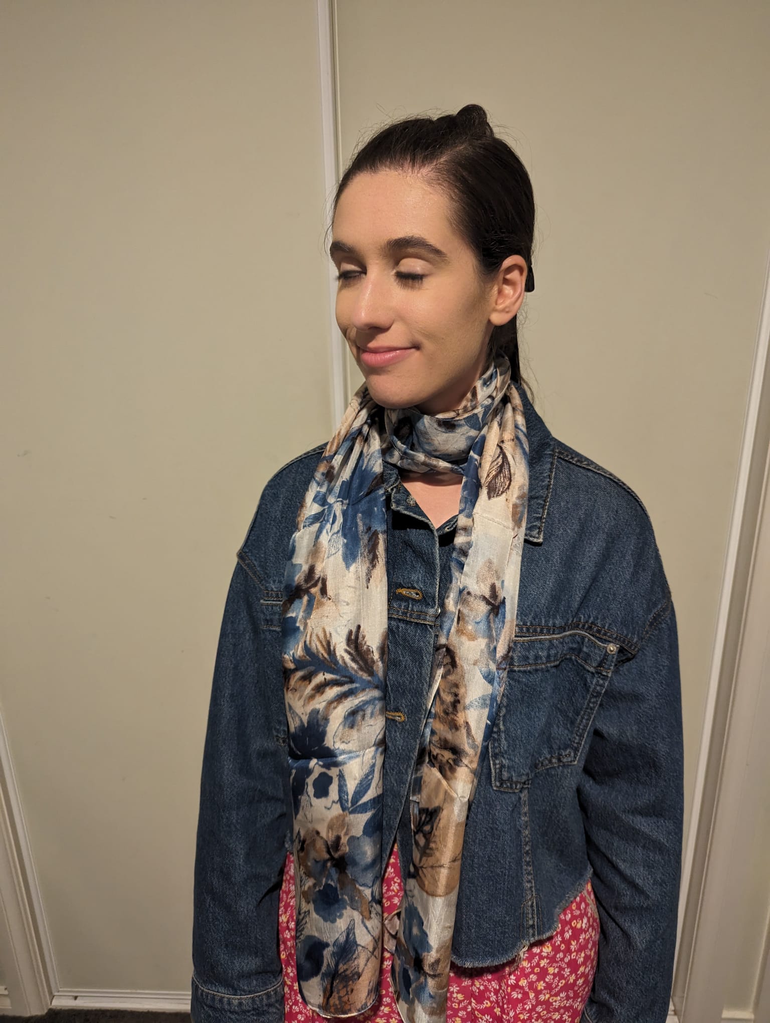 Silk Scarf - Softly Floral Scarf TS-1121/L