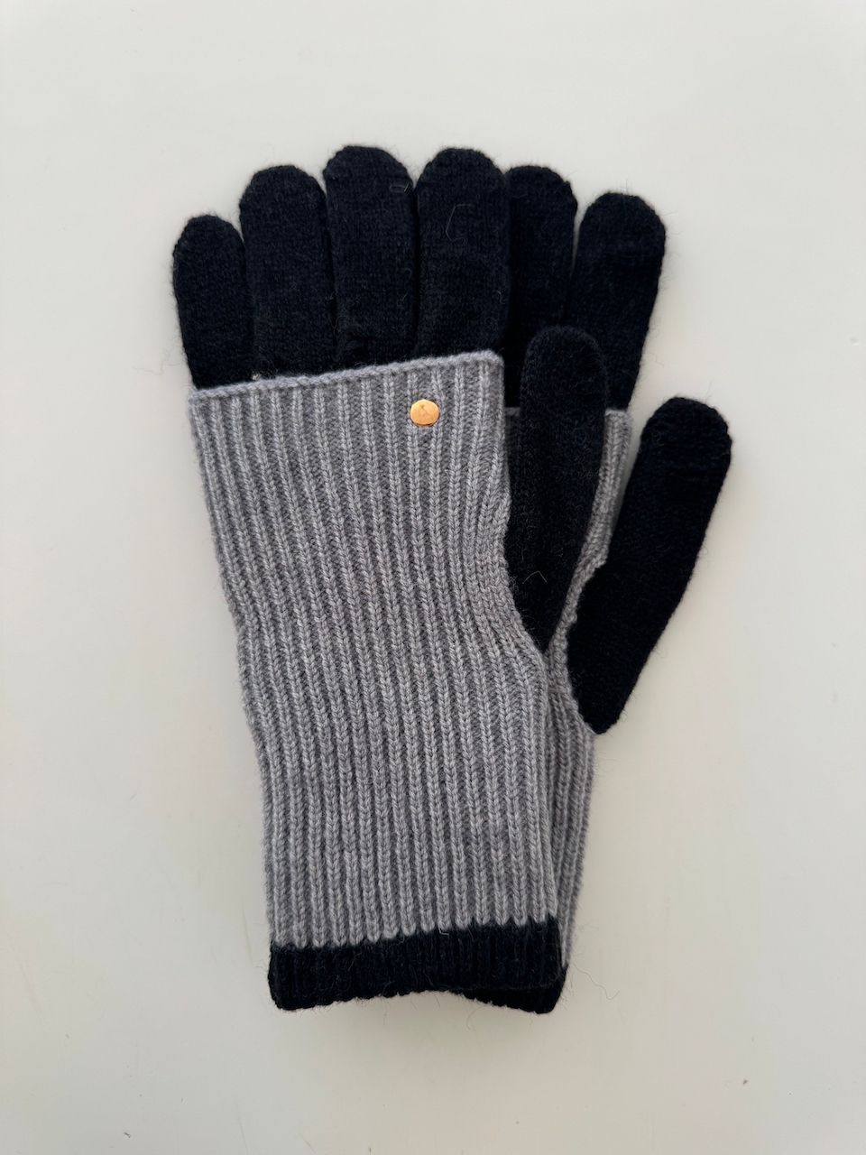 Two In One Rib Gloves and Mittens GLO22