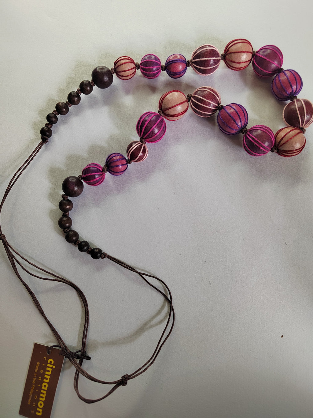 Round Embroidered Beads in Earthy Purple N6-5987JGM