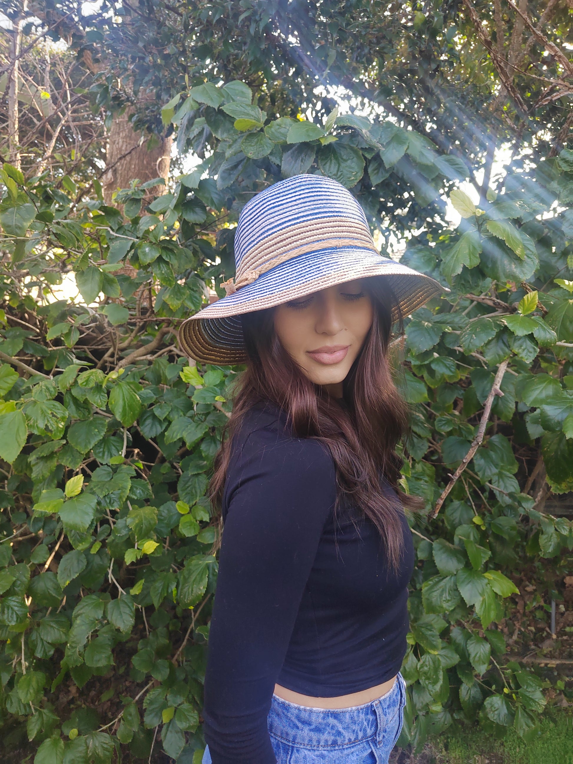 Bucket Summer Beach Hat - 7240 Blue