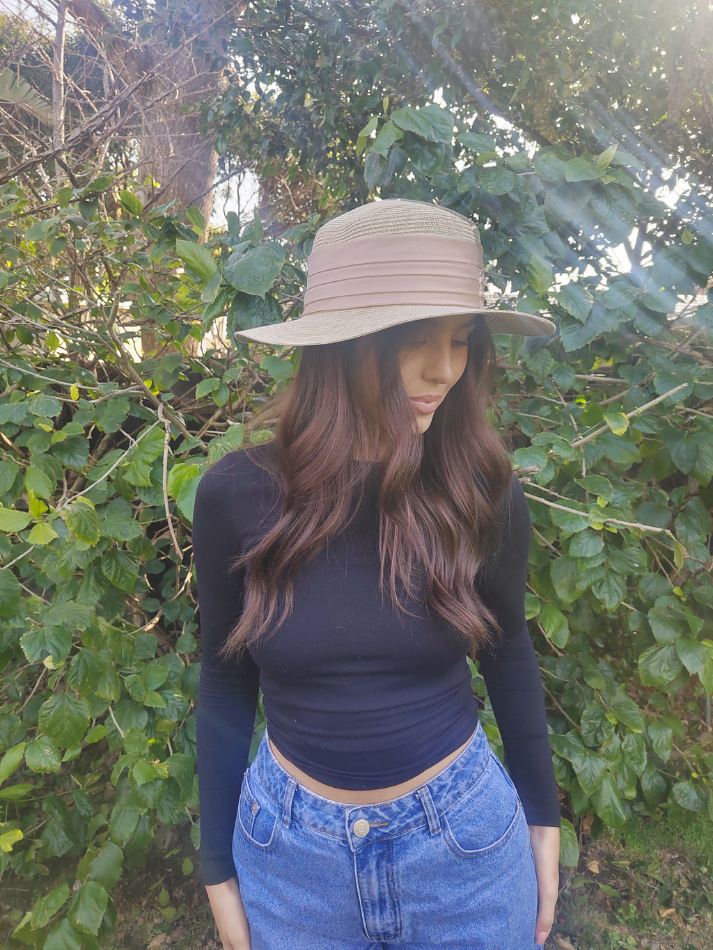 Ribboned Summer Hat - 7243