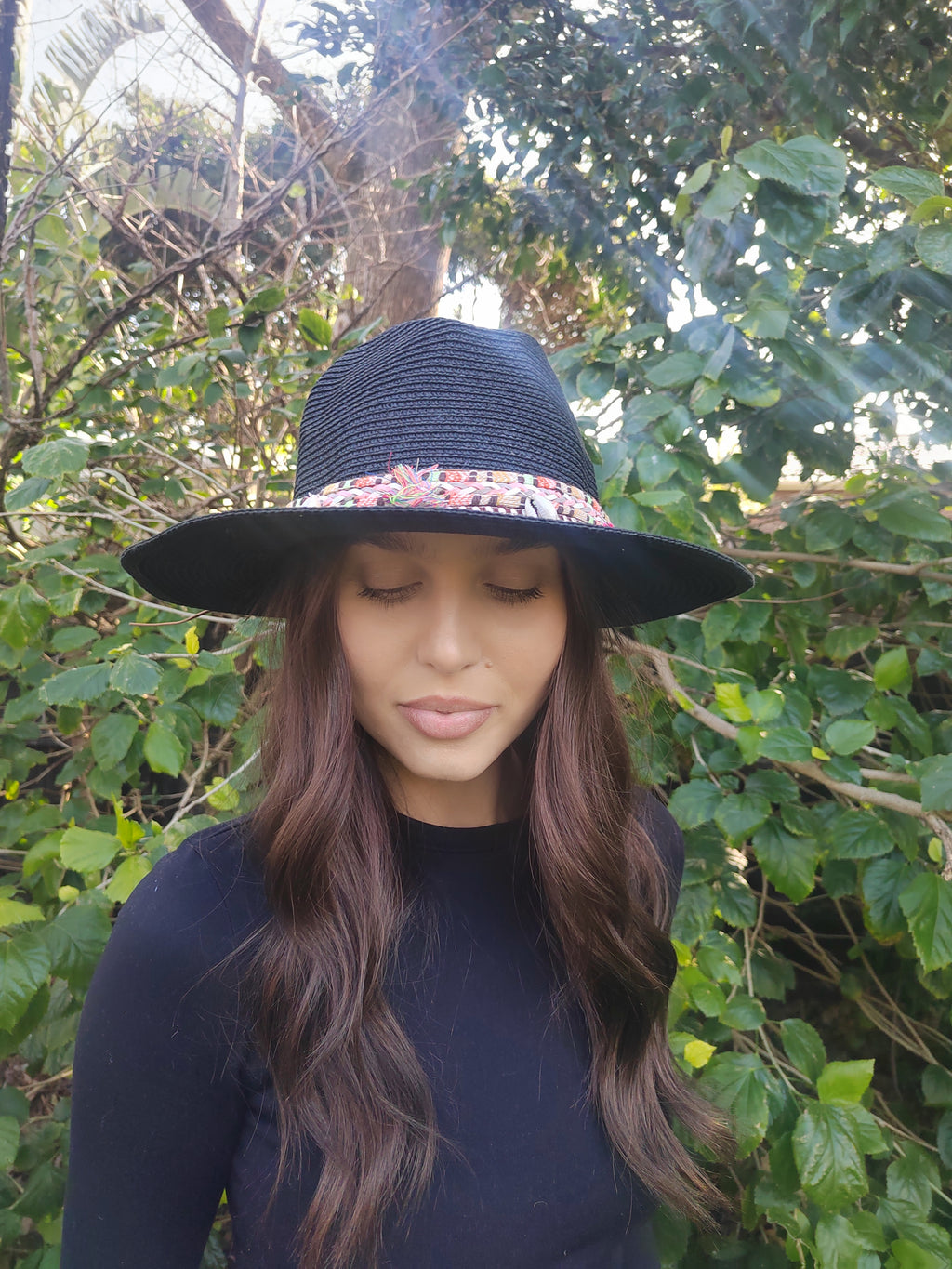 Ribboned Summer Hat - 7092