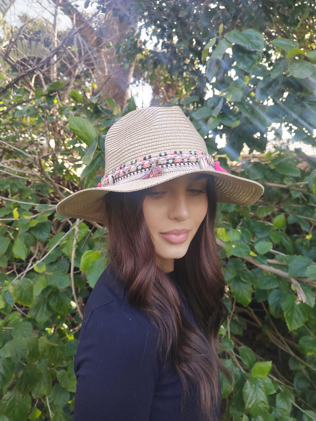 Ribboned Summer Hat - 7092