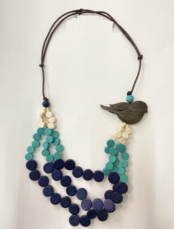 Triple Necklace with Bird N7-885