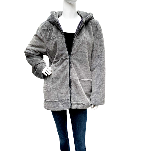 Faux Fur Free Size Zipped Coat PH220509