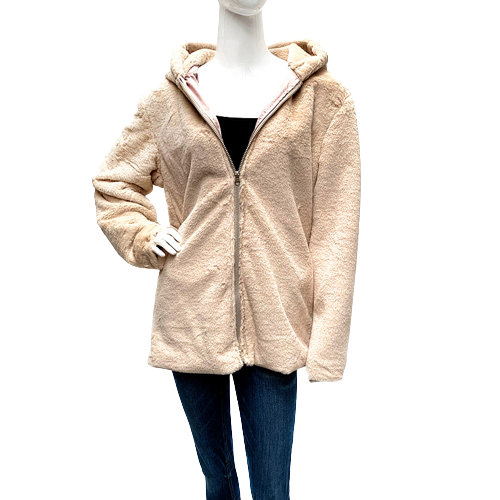 Faux Fur Free Size Zipped Coat PH220509