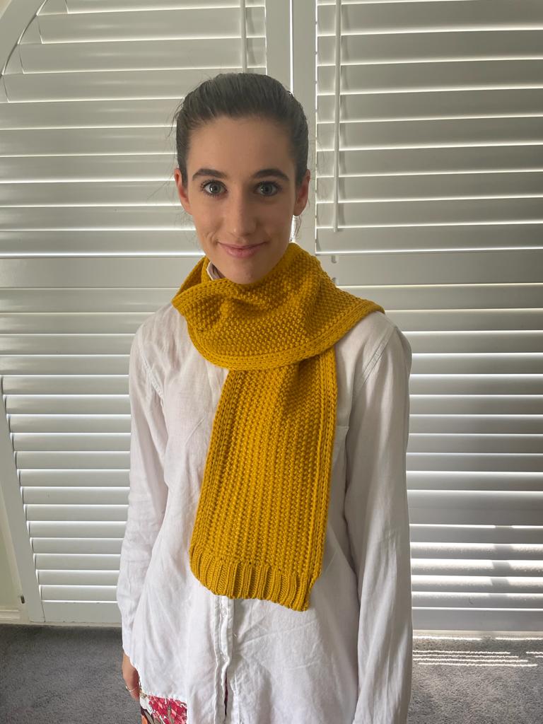 Waffle Rib Short Scarf 332334