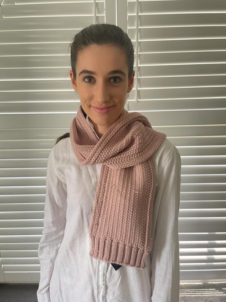 Waffle Rib Short Scarf 332334