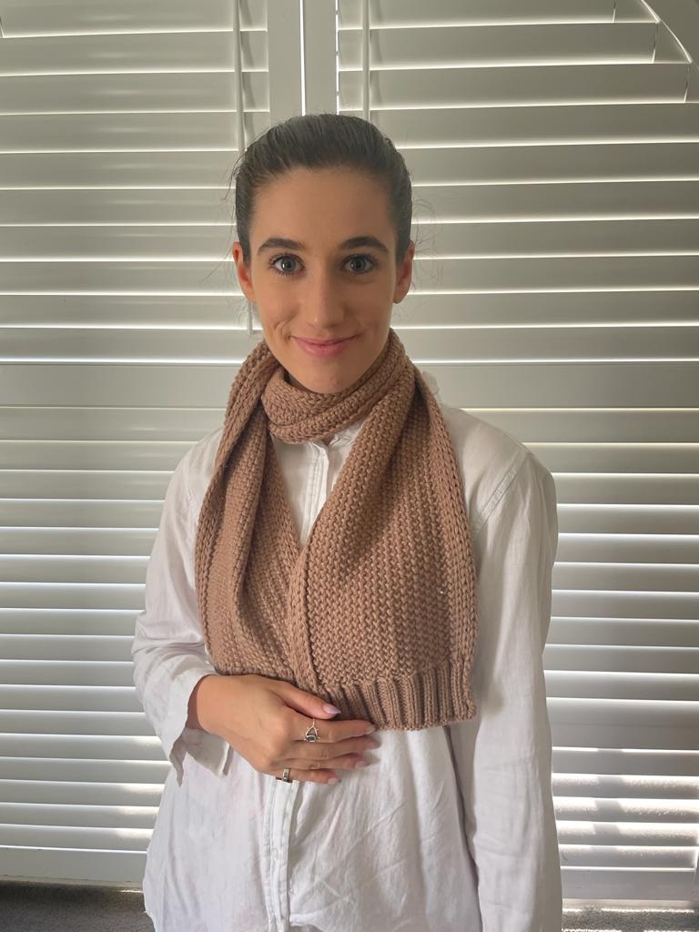 Waffle Rib Short Scarf 332334