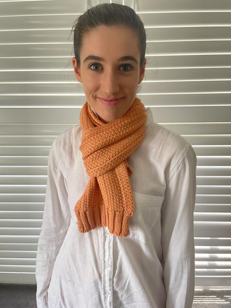 Waffle Rib Short Scarf 332334