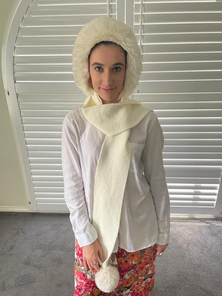 Faux Fur Pom Pom Beanie and Scarf 332320
