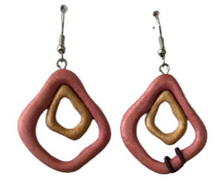 Artistic Diamond Shaped Earrings E6-5941