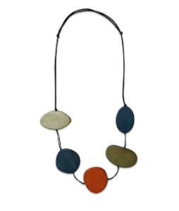 5 Wooden Beads Necklace Multi-Colour n6-2314