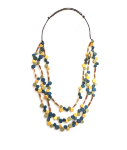 Multi-Layered Small Wooden Beaded Necklace N6-3651