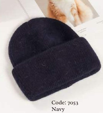 Cashmere mix Beanie - Navy