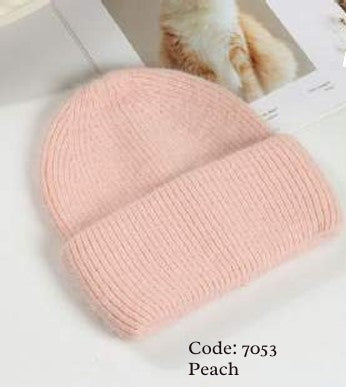 Angora mix Beanie - Peach