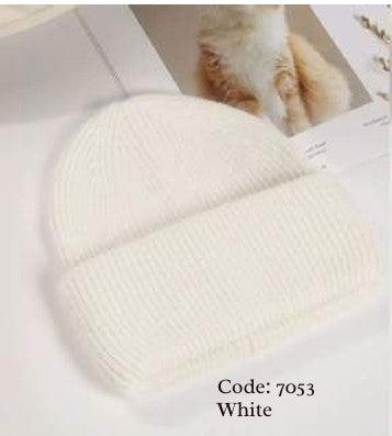 Angora mix Beanie - White