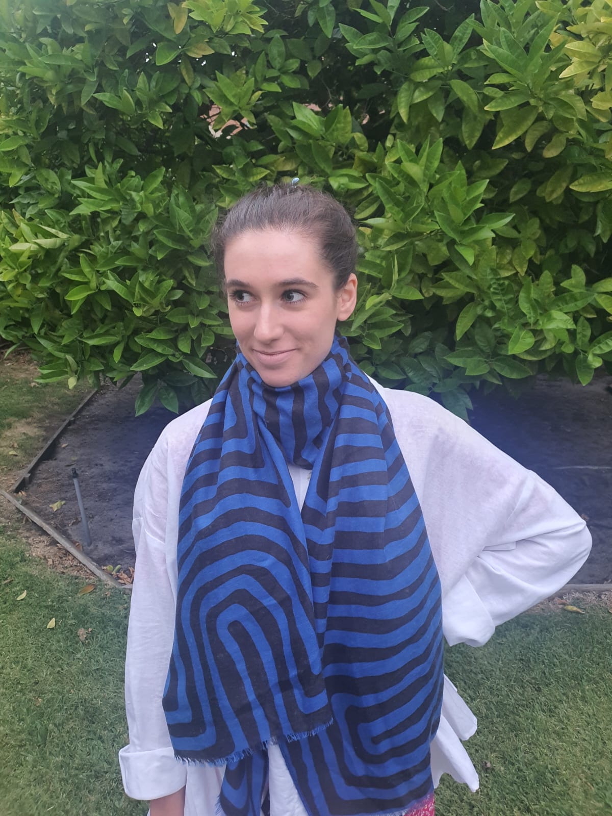 Striped Soft Touch Viscose Scarf - 332351