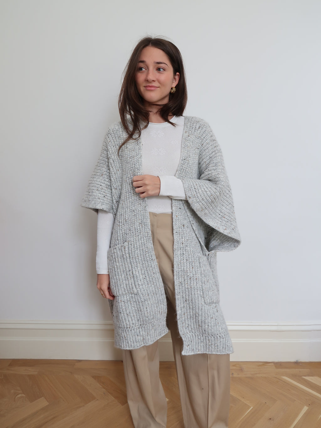Knitted Cardigan with Pockets - TS22100