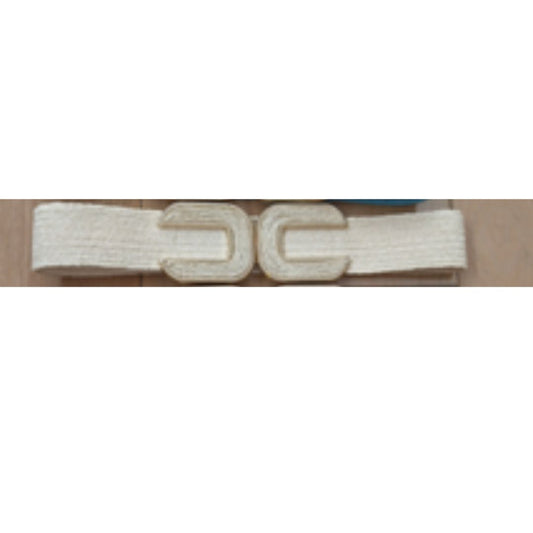 Ivory Glitter Stretch Belt with Buckle