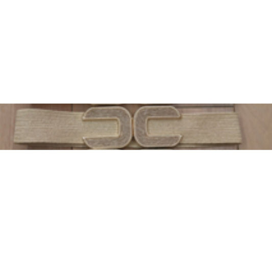 Beige Glitter Stretch Belt with Buckle