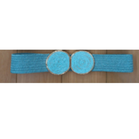 Blue Stretch Belt with Buckle