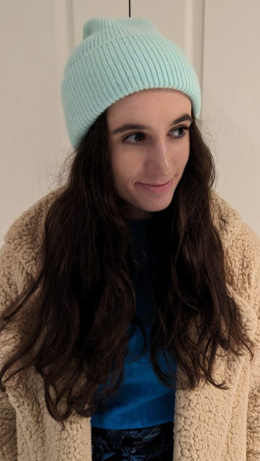 Angora mix beanie - Mint