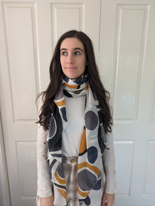 Grey Multi Scarf