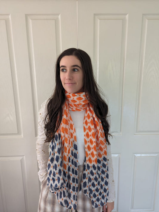 Orange and Blue Scarf