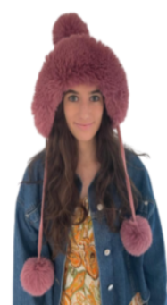 Faux Fur Pom Pom Beanie 7086
