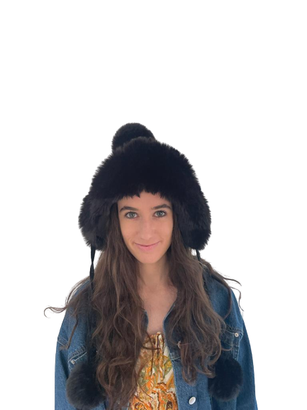 Faux Fur Pom Pom Beanie 7086