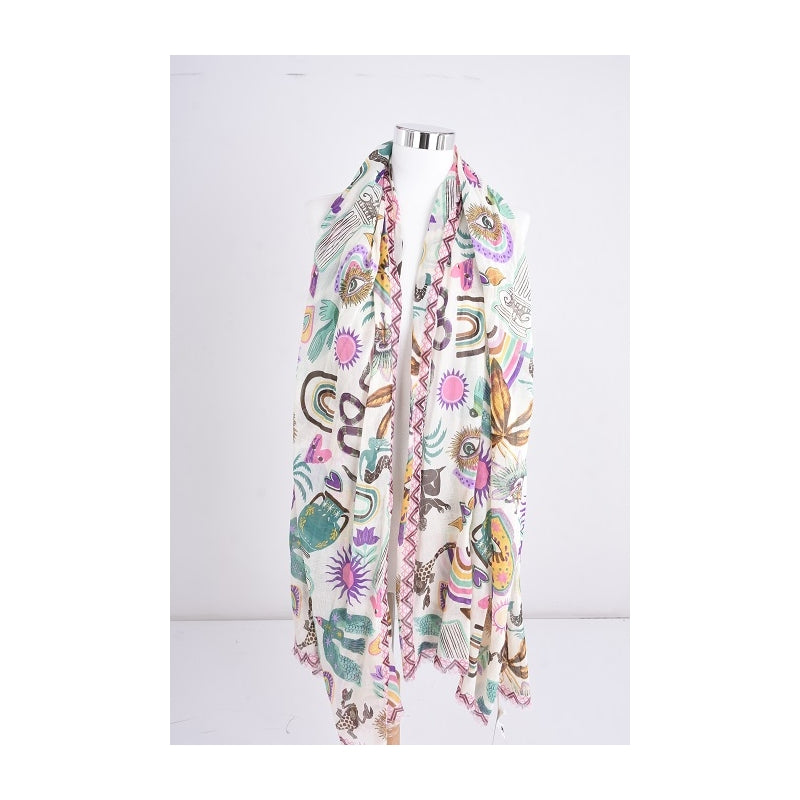 PRE-ORDER Antique Greece Cotton Scarf 66965