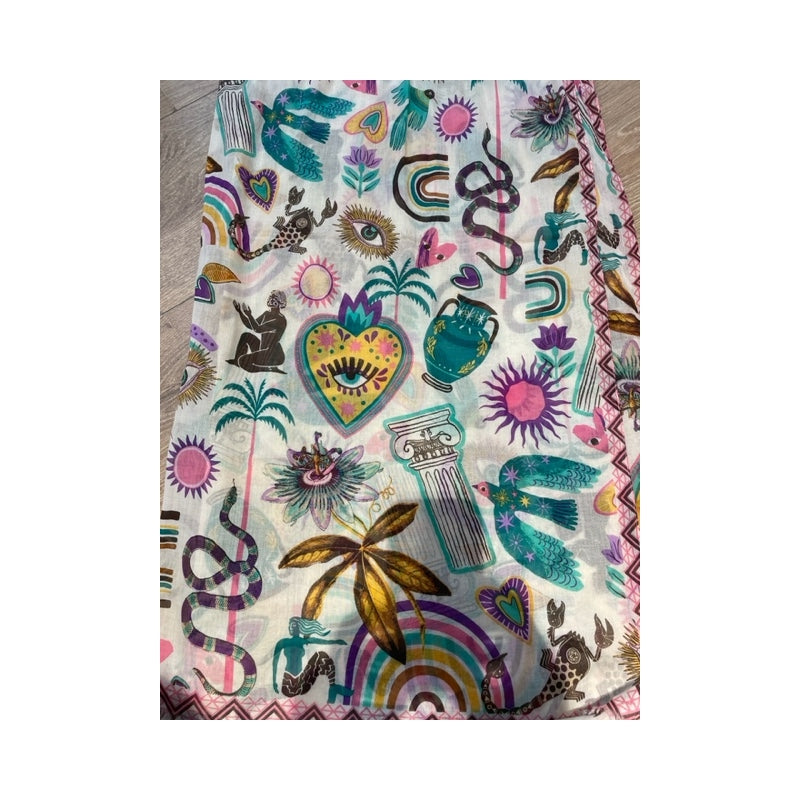 PRE-ORDER Antique Greece Cotton Scarf 66965