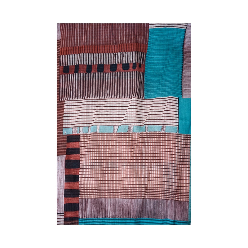 PRE-ORDER Checks Line and Square Cotton Scarf 68163