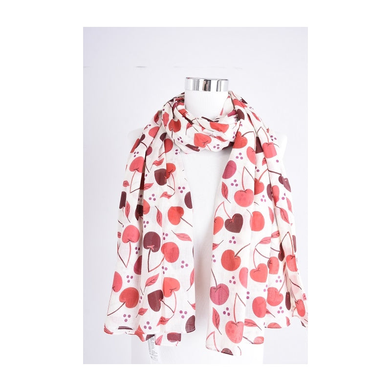PRE-ORDER Cherry Cotton Scarf 67136
