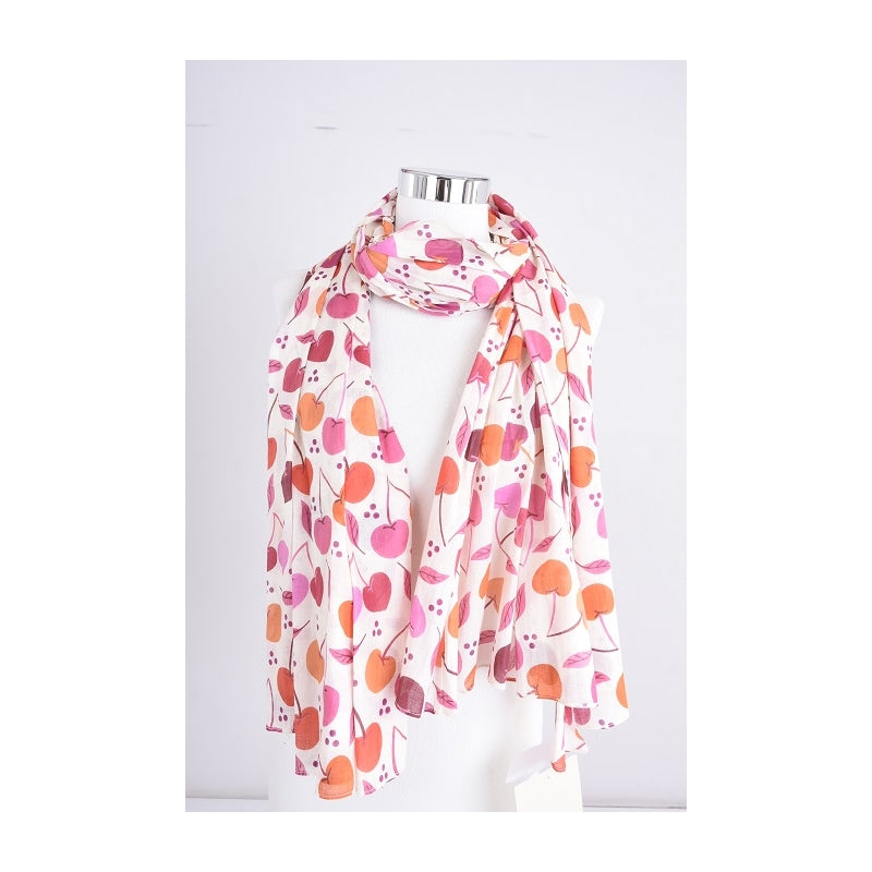 PRE-ORDER Cherry Cotton Scarf 67136