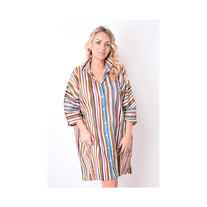 PRE-ORDER - Pleated Cotton Printed Shirt - 67955-0823
