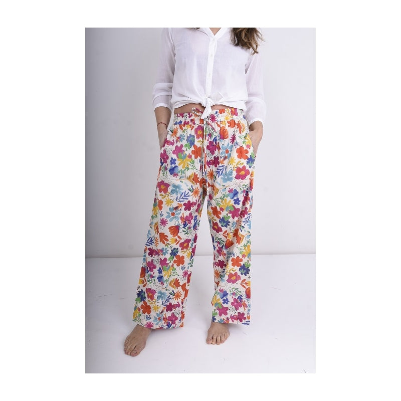 Soft Cotton Pants Whimsical Floral 67154-0108