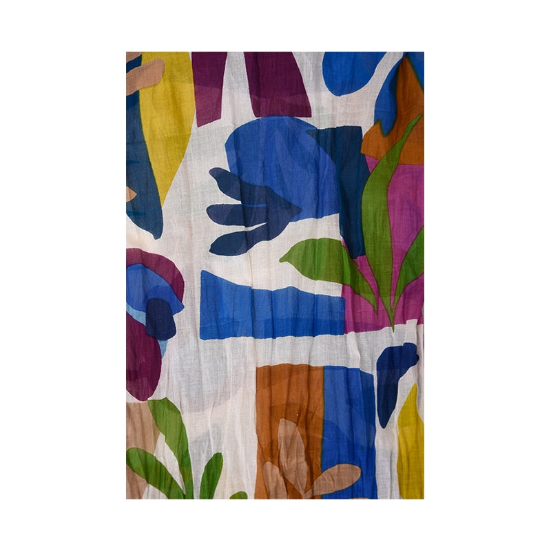 PRE-ORDER Big Abstract Pattern Cotton Scarf 67943