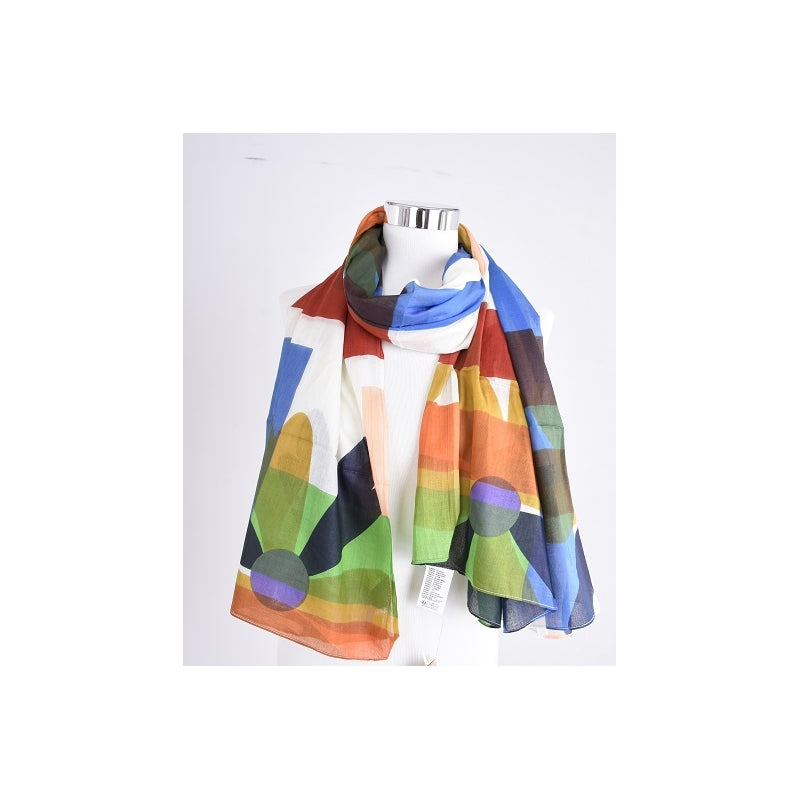 PRE-ORDER Maxi Marguerite Flower Cotton Scarf 67176