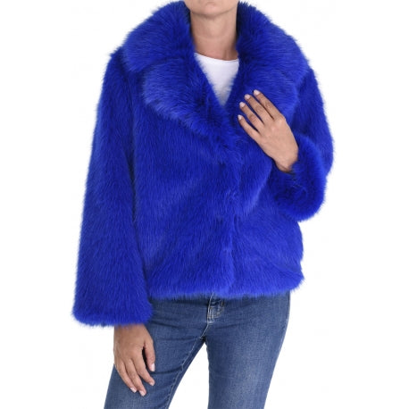 Palme Cropped Bomber Coat Faux Fur - 65475