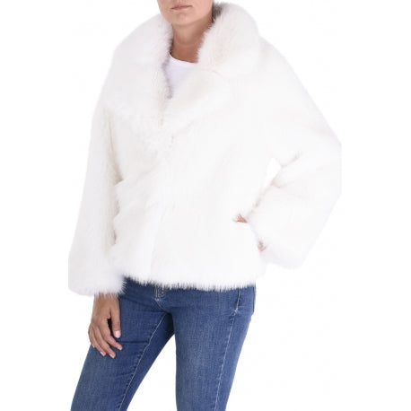 Palme Cropped Bomber Coat Faux Fur - 65475